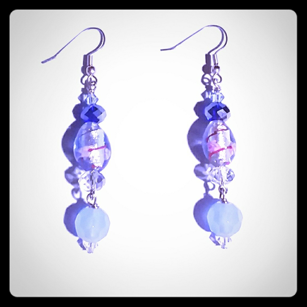Light Blue Crystal Earrings💙